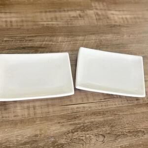 Vintage Cordon Bleu Ceramic Dishes, Set Of 2 White Dishes